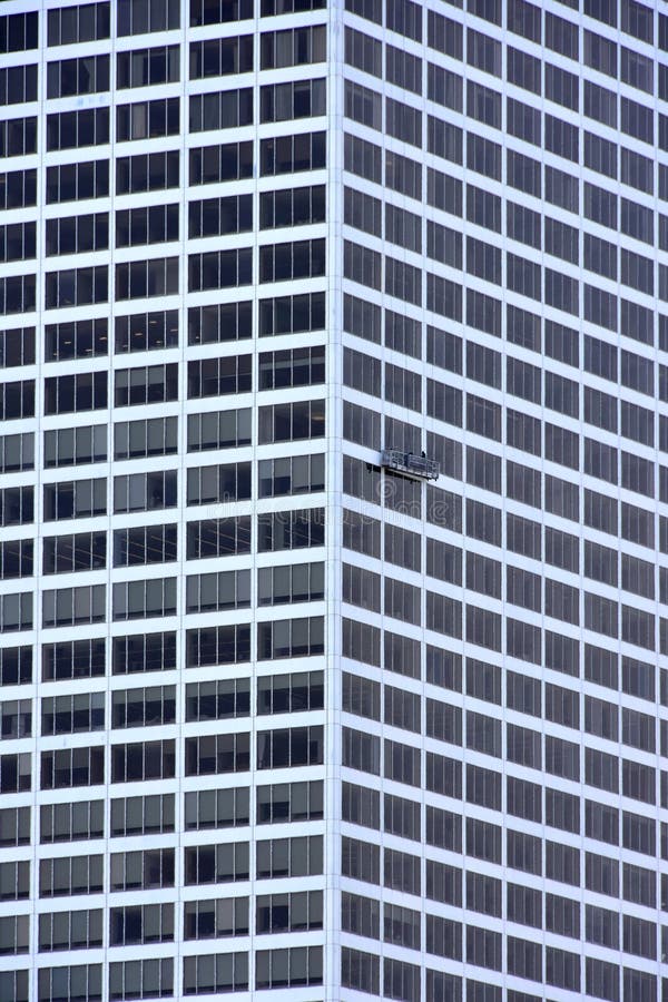 Milwaukee Building having Windows Washed royalty free stock photo Milwaukee Building having Windows Washed royalty free stock photo