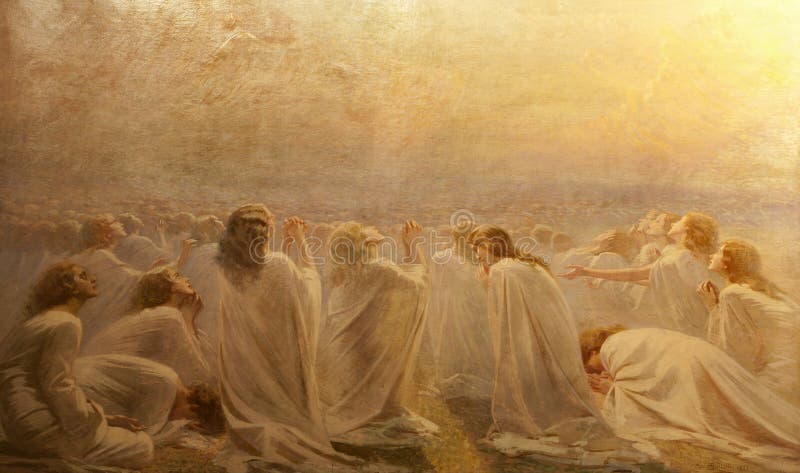 Milão - tinta moderna - oração das almas fotografia de stock royalty free