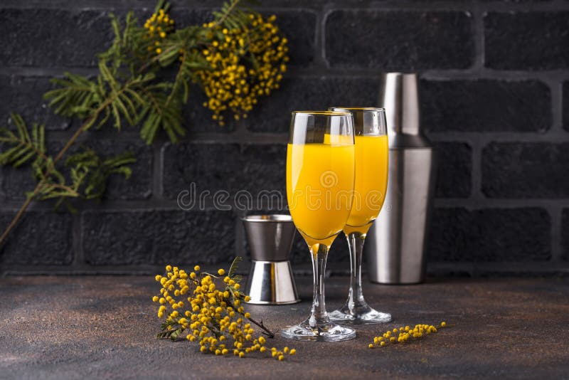 Mimosa Cocktail with Orange Juice Stock Image Image of beverage