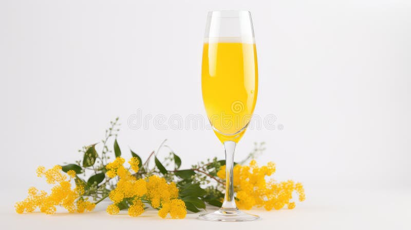 Mimoza aurie bea fond alb vector illustration