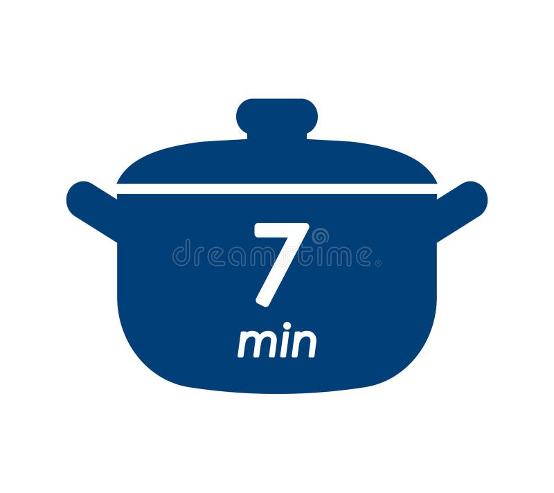 7 seven minutes clock icon Royalty Free Vector Image