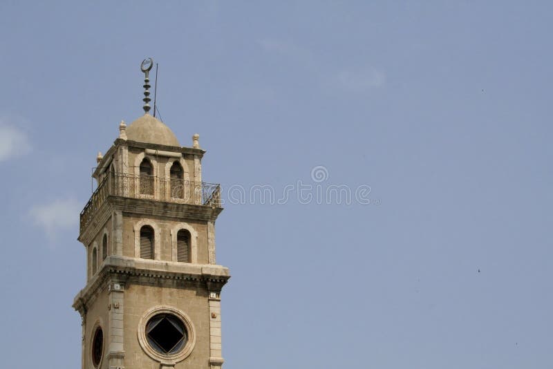 Minaret against blue sky