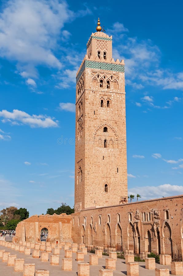 Minaret Koutoubia meczet - Marrakech, Maroko obrazy royalty free Minaret Koutoubia meczet - Marrakech, Maroko obrazy royalty free