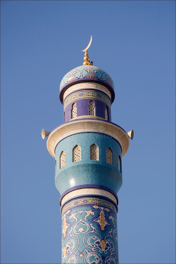Minarete em Muttrah no Muscat, Oman