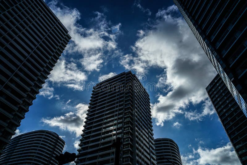 Minato Mirai z apartamentu wysokiego wzrostu zdjęcie royalty free