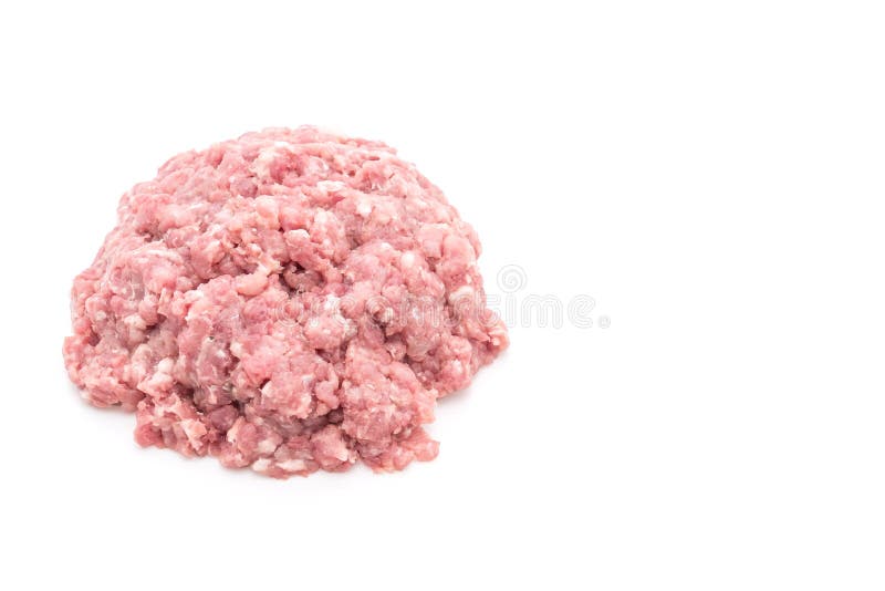 Mince pork on white stock image. Image of chopped, ground 100165945