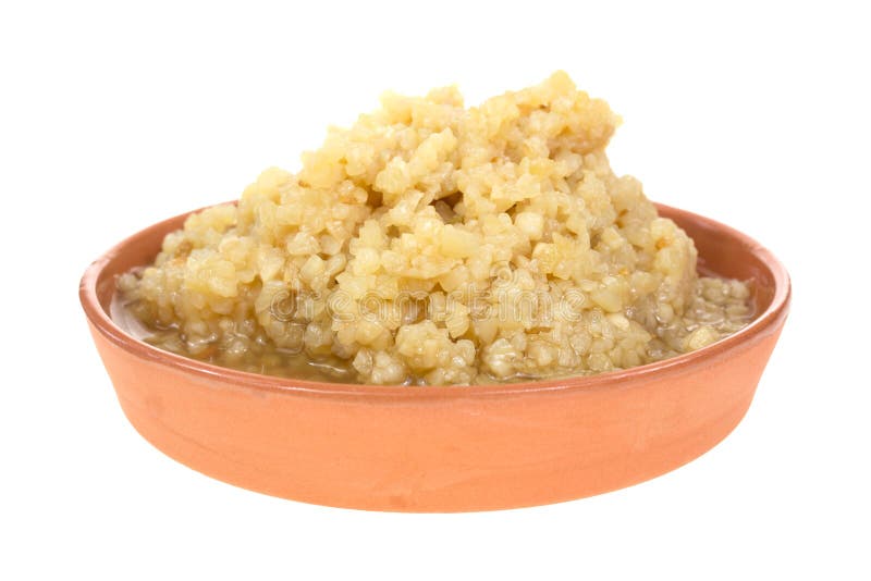 Minced Garlic in Dish Side stock photo. Image of front 29105326