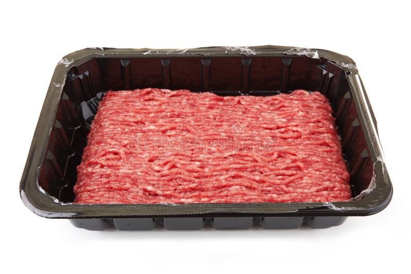 Minced Meat in a Plastic Box Stock Photo Image of patty, mixed 263068006