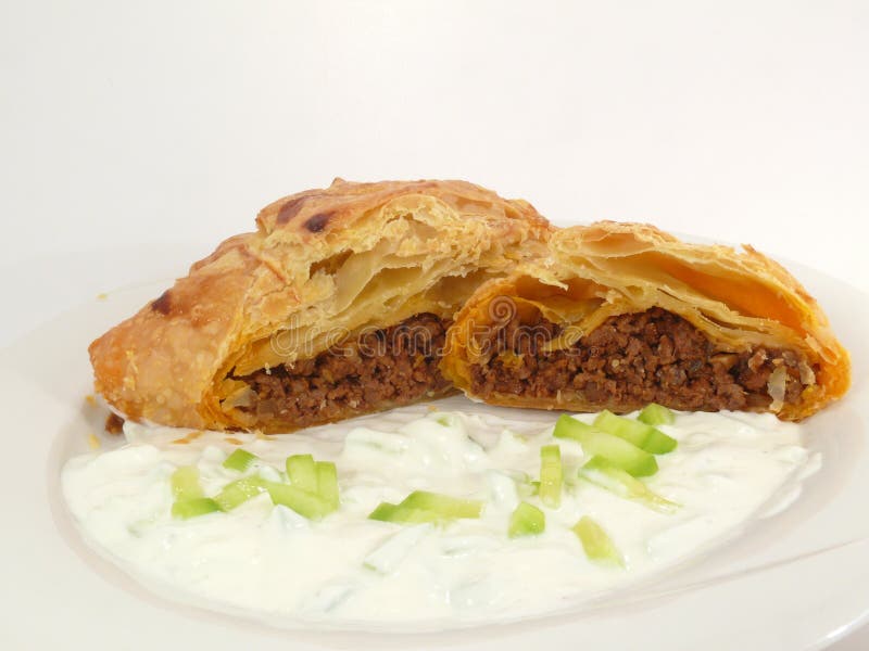Minced meat in puff pastry