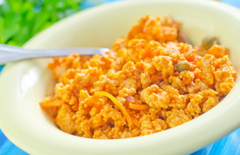 Minced meat stock image. Image of nutrition, cooked, meal 34404139