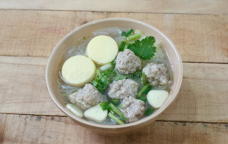 Minced Pork And Soya Bean Curd Soup Stock Image Image of soup, fresh 64984295