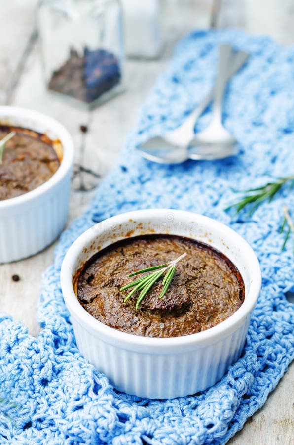 Minced Turkey Liver Souffle Baked in the Oven Stock Photo Image of