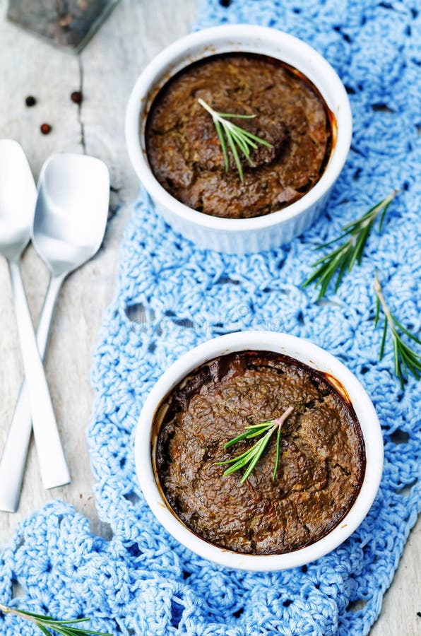 Minced Turkey Liver Souffle Baked in the Oven Stock Photo Image of