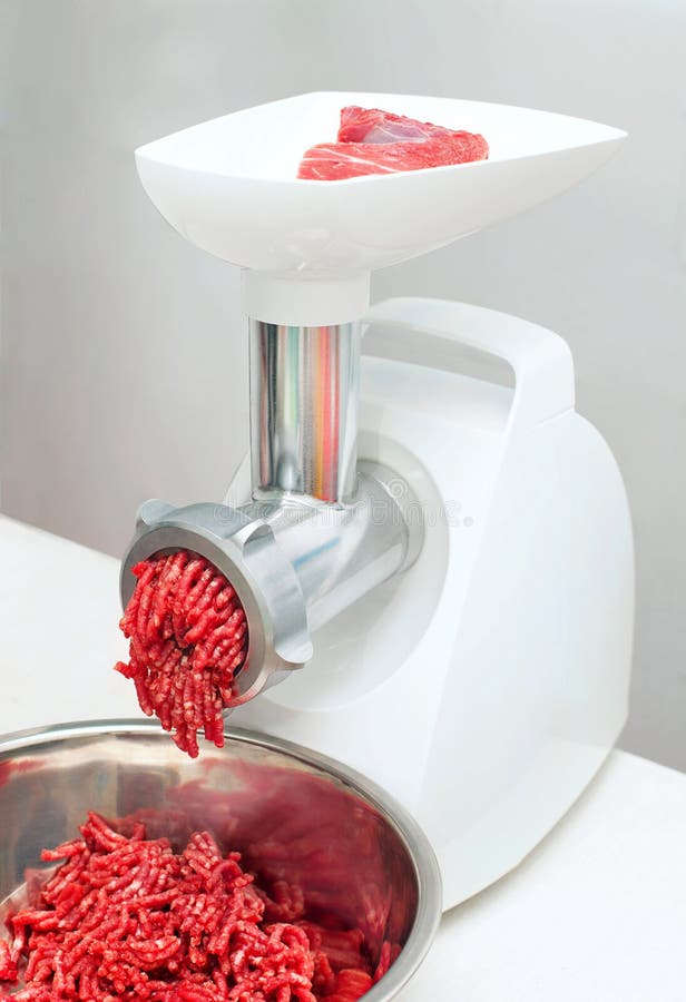 Mincer Machine with Chopped Meat Stock Photo Image of chop, grinder