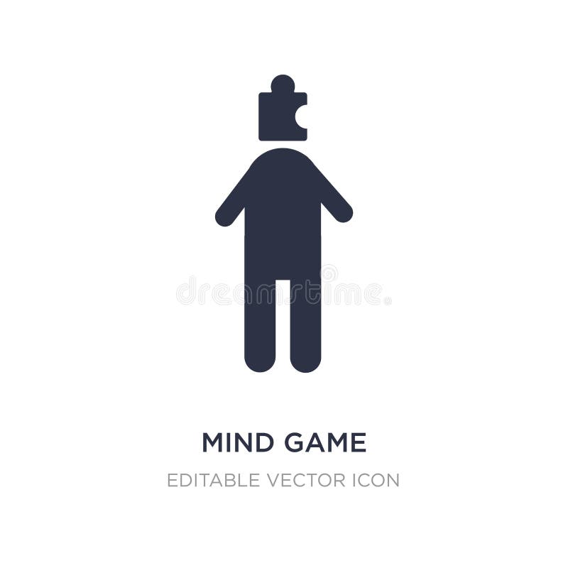 Mind game icon on white background. Simple element illustration from People concept stock illustration