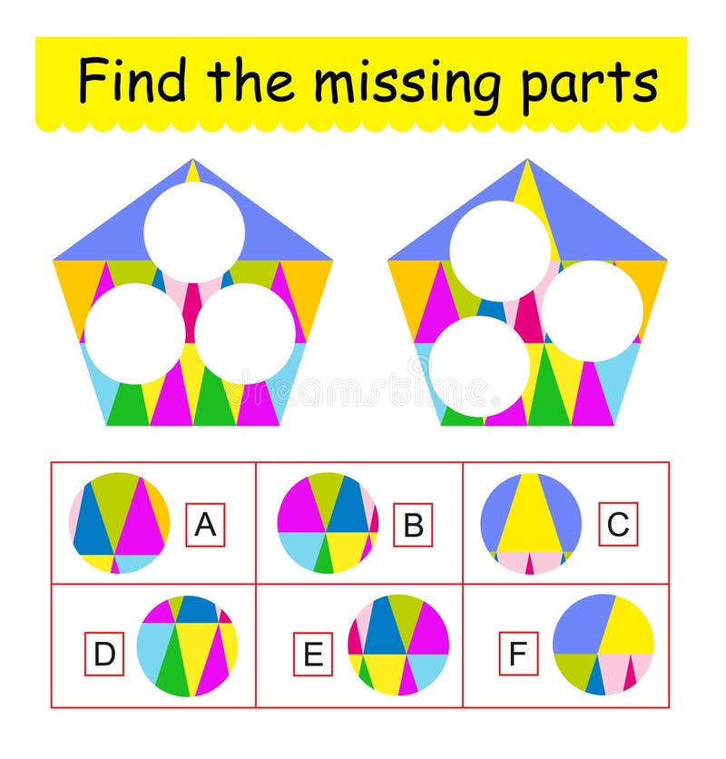 Mind Game. Task for the Development of Logic for Kids Stock