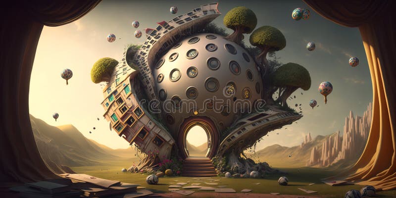 Mind Games. Surreal Mystical Fantasy Artwork Stock Illustration ...