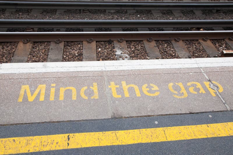 Mind the Gap Sign stock image. Image of transport, track - 29527779