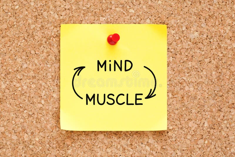 Mind Muscle Connection Concept On Sticky Note