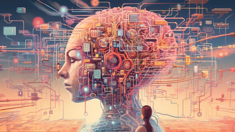 Mind neuromorphic computing imagine royalty free illustration