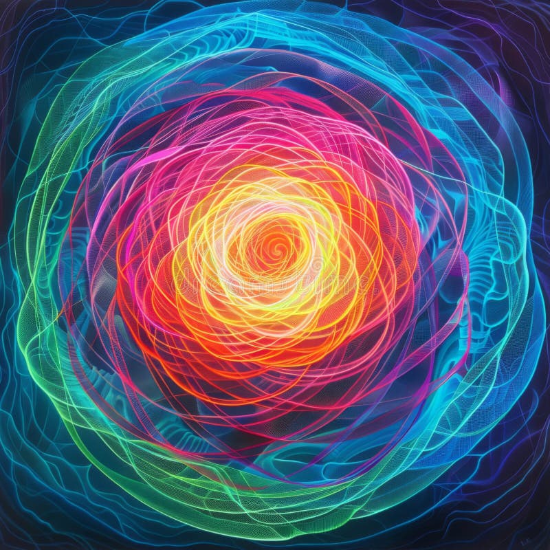 Mind S Labyrinth: the Vortex of Consciousness Stock Image - Image of 