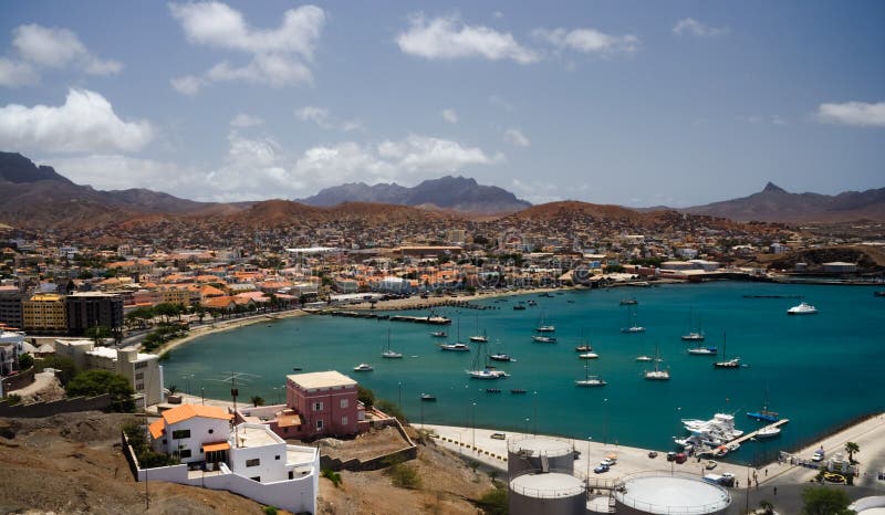 Mindelo, Kaapverdië, cityscape royalty-vrije stock afbeelding Mindelo, Kaapverdië, cityscape royalty-vrije stock afbeelding