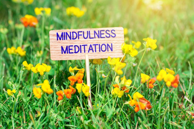 Mindfulness meditation signboard