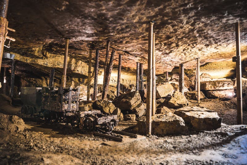 Mine car in a Silver Mine, Tarnowskie Gory, UNESCO heritage site