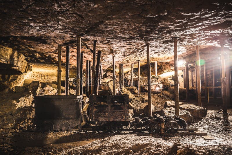 Mine car in a Silver Mine, Tarnowskie Gory, UNESCO heritage site