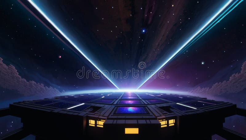 Minecraft Cosmic Gateway stock photo