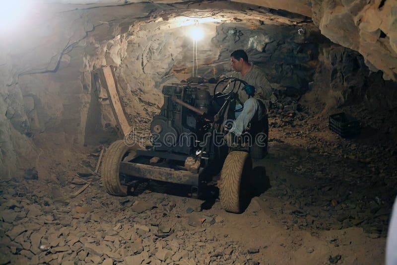 Miner at the Wanda mines in the Misiones Province, Argentina royalty free stock image Miner at the Wanda mines in the Misiones Province, Argentina royalty free stock image