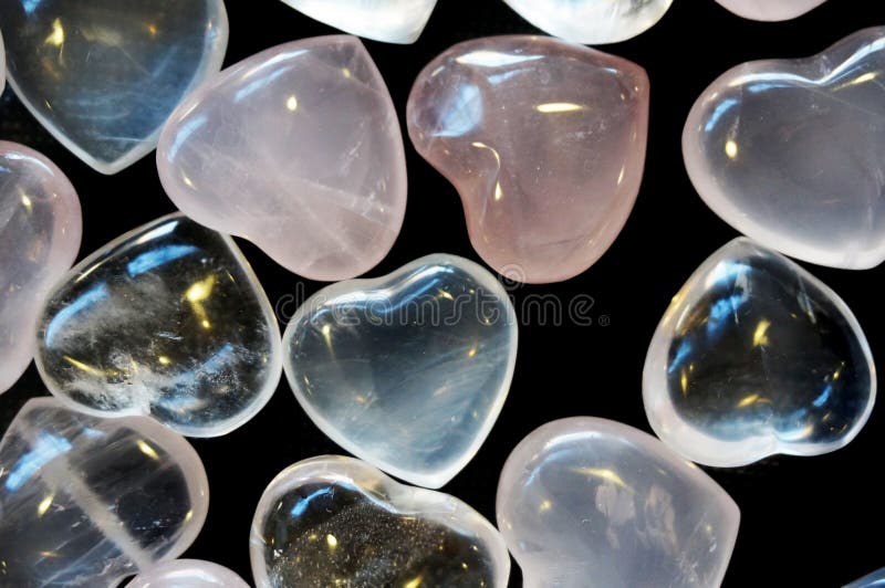 mineral crystal hearts