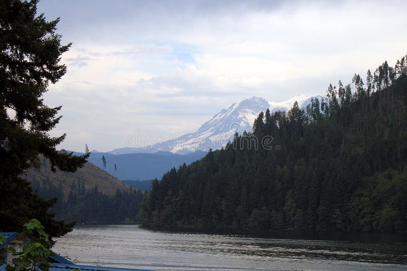 Mineral Lake, WA stock photo. Image of rainer, mountain 97256