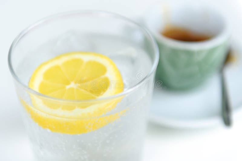 Water in the Glass with Coffee Stock Image Image of classic, water 184850749