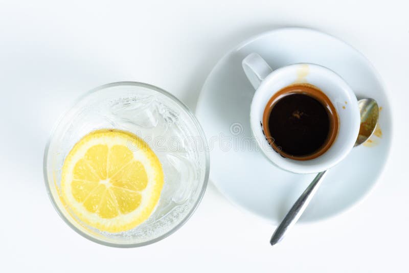 Water in the Glass with Coffee Stock Image Image of cold, refreshment 184850773