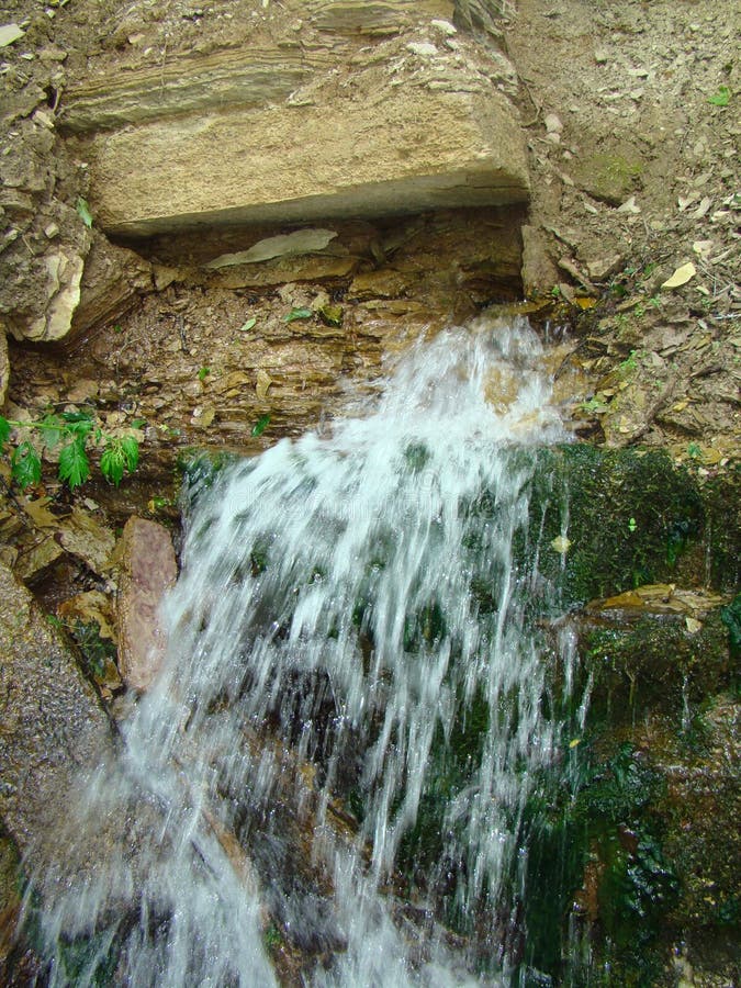 Mineral water spring in Pskov province near health resort Hilovo