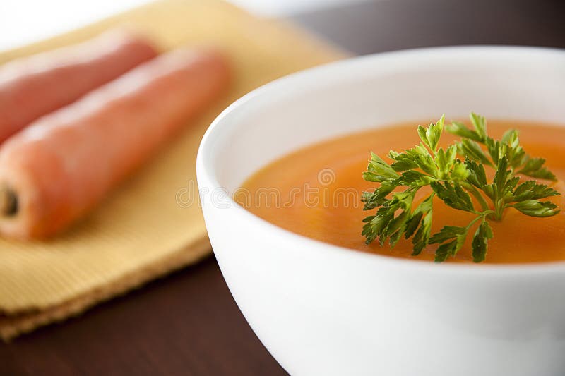 Minestra della carota fotografia stock libera da diritti Minestra della carota fotografia stock libera da diritti