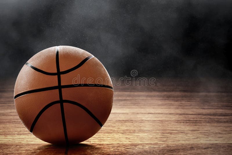 Minge de baschet pe fond negru stock photo