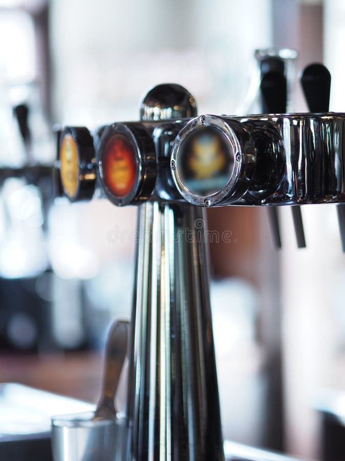 Closeup Mini Bar Glass Hanging on Brass Rail. Stock Image Image of drink, closeup 130932149