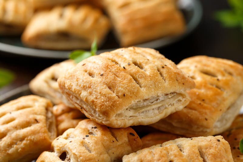 Mini Beef Patties with Vegetables and Red Wine Wrapped in Puff Pastry