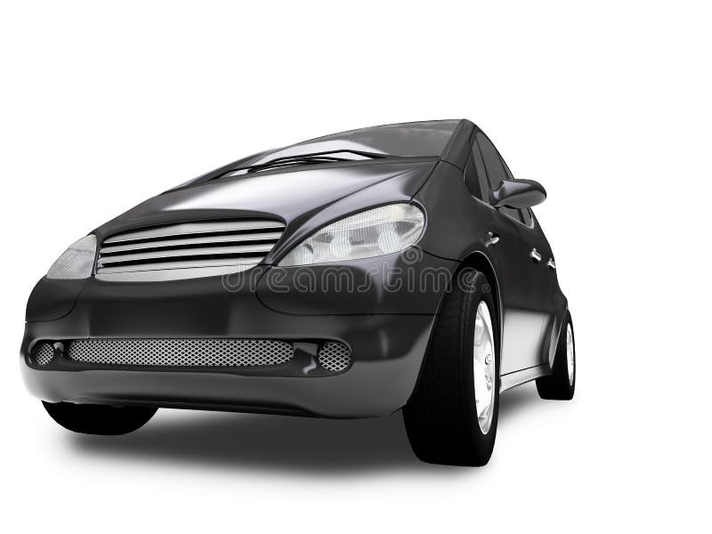 Mini car Frontal View02 stock illustration