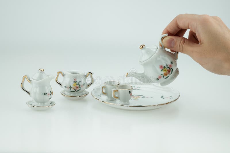 Mini ceramic tea cup set stock photo. Image of kitchenware 62800164