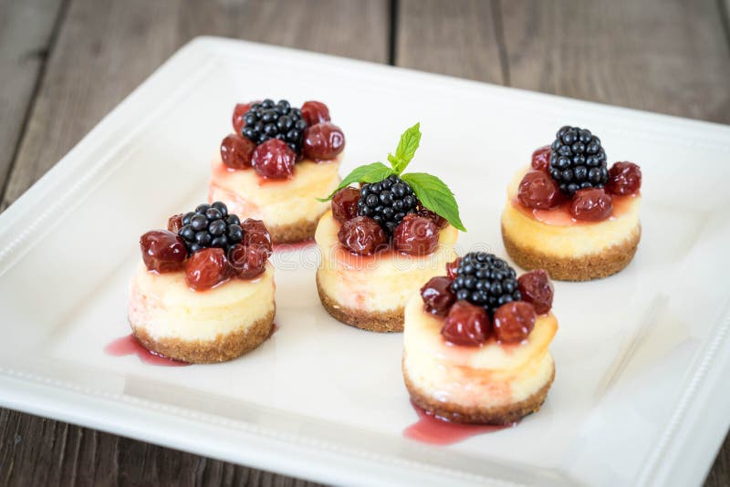 Mini cheesecake with cherry