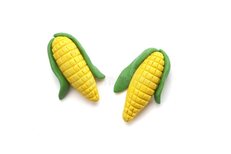 Mini corn model from clay stock image. Image of green - 39742807