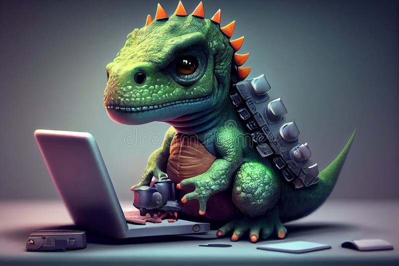 Mascote De Controlador De Vídeo Game De Jogador De Dinossauro Ilustração do  Vetor - Ilustração de preto, consola: 277019246