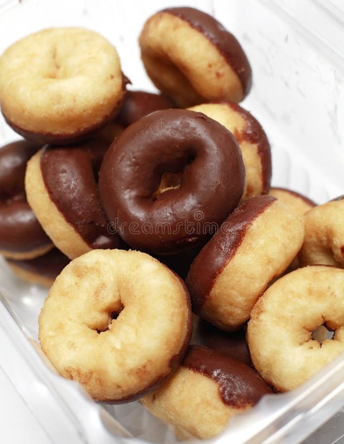 Mini chocolate donought donut snacks. Mini chocolate donought donut snacks