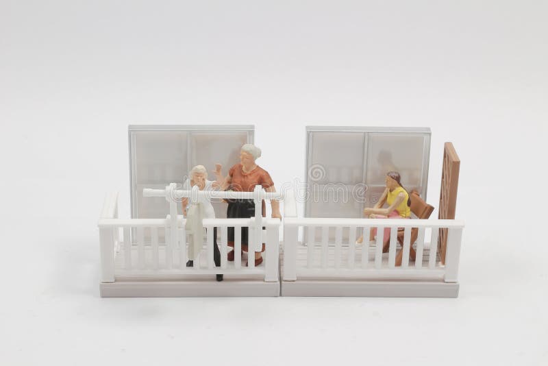 mini figura na tarasie Open zdjęcia stock mini figura na tarasie Open zdjęcia stock