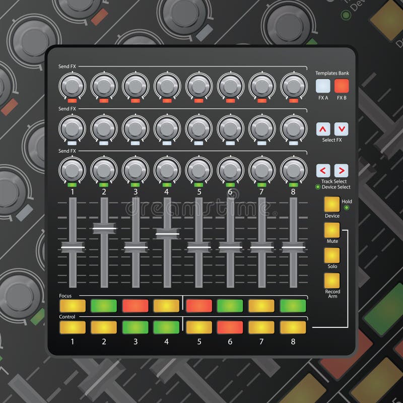 Launchpad Live Music Production Hardware Stock Illustrations 3