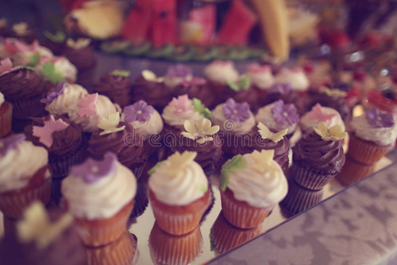 Mini queques deliciosos fotos de stock royalty free