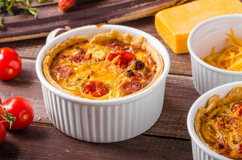 Mini quiche with sausage stock image. Image of dinner 84251087